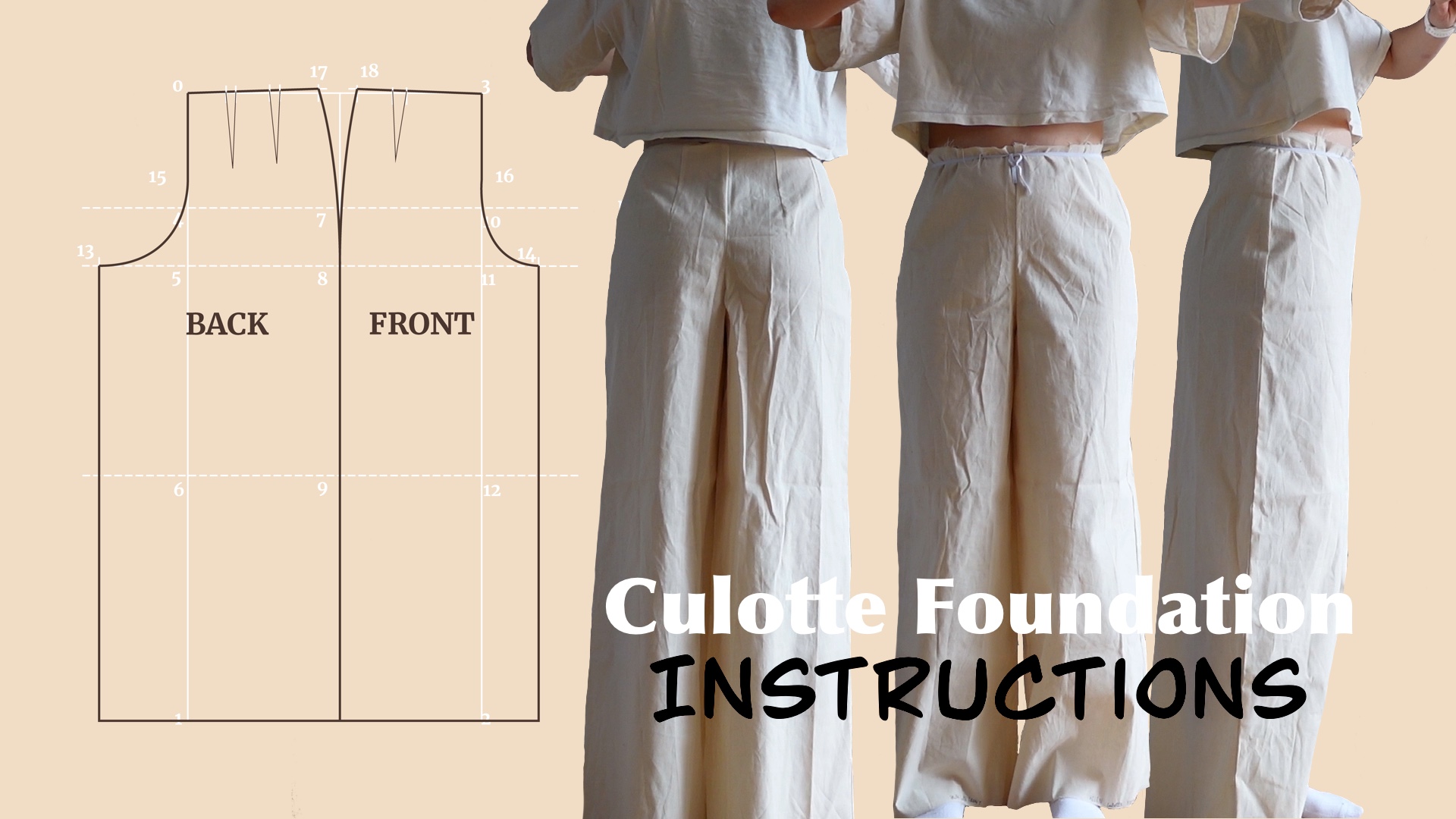 Drafting Instructions – Free Culottes Pattern